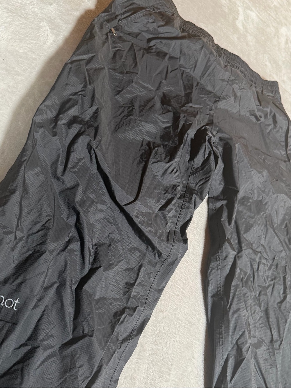 Marmot Black Packable Rain Pants - Picture 3 of 7